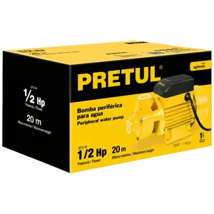 27019 / BOAP-1/2P3 Bomba periférica 1/2 HP, altura máxima 20 m, Pretul