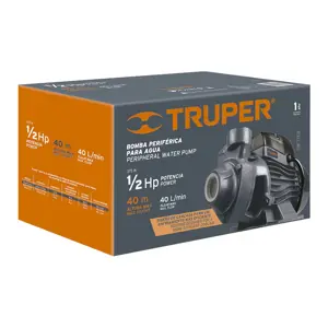 12114 / BOAP-1A2 Bomba periférica 1 HP, altura máxima 60 m, Truper