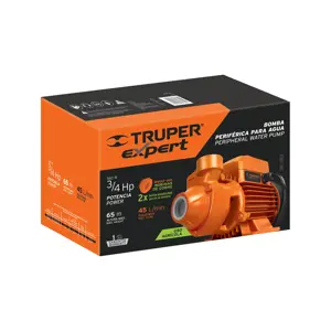10069 / BOAP-3/4 Bomba periférica 3/4 HP, altura máxima 65 m, Truper Expert