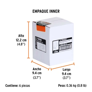 Cabeza infladora de llantas, conexión hembra 1/4