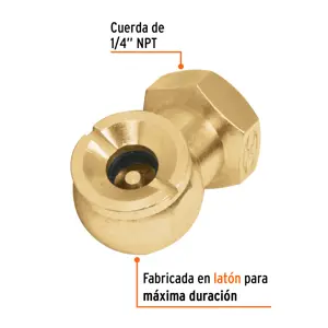 Cabeza infladora de llantas, conexión hembra 1/4