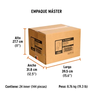 Cabeza infladora de llantas, macho, cuerda 1/4 NPT, Truper
