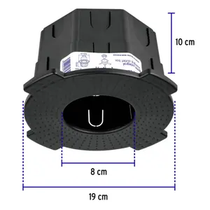 Bote integral de 10 cm, aro interno de 8 cm, Volteck