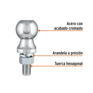 Bola de arrastre para remolque, 1-7/8