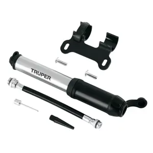 11997 / BOM-MI-X Mini bomba manual para bicicleta, abatible, 75 PSI, Truper
