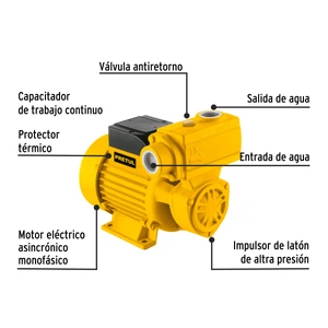 Bomba periférica autocebante 3/4HP, uso agrícola, PRETUL