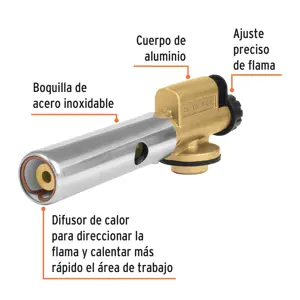 Truper Boquilla c/encendido electrónico para lata c/válvula roscada
