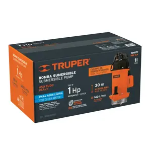100171 / BOS-1LH Truper Bomba sumergible de hierro fundido para agua limpia 1 HP
