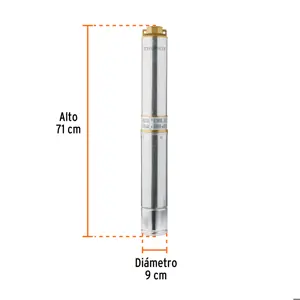 Bomba sumergible, tipo bala, 1 HP, agua limpia, Truper