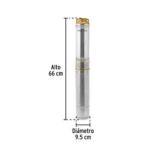 Bomba sumergible, tipo bala, 1 HP, agua limpia, Pretul