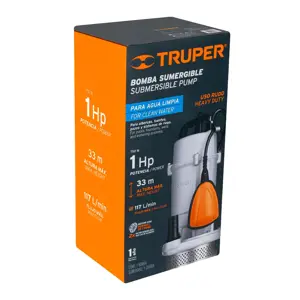 15003 / BOS-1LPX Truper Bomba sumergible metálica para agua limpia uso rudo 1 HP
