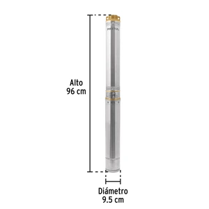 Bomba sumergible, tipo bala, 2 HP, agua limpia, Pretul