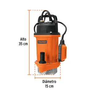 Bomba sumergible hierro fundido, agua limpia, 3/4 HP, TRUPER