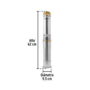 Bomba sumergible, tipo bala, 3/4 HP, agua limpia, Pretul