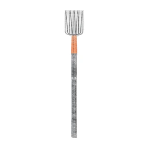 Bieldo para paja, 5 dientes, mgo largo de acero 48