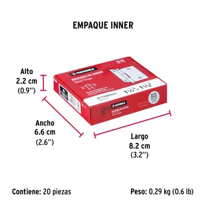 Bisagra rectangular 1-1/2