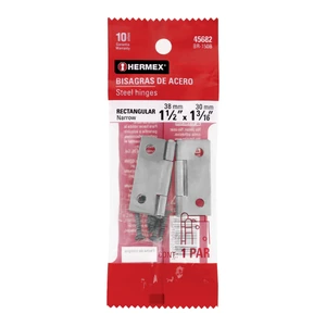 45682 / BR-150B Hermex Bolsa con 2 bisagras rectangulares 1-1/2', acero pulido