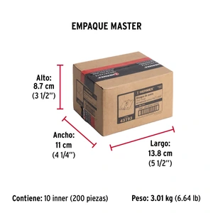 Bisagra rectangular 1-1/2