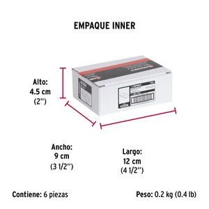 Hermex Bolsa con 2 bisagras rectangulares 1-1/2