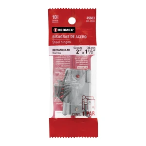 45683 / BR-200B Hermex Bolsa con 2 bisagras rectangulares 2', acero pulido