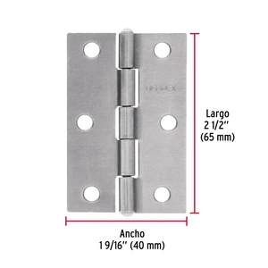 Hermex Bolsa con 2 bisagras rectangulares 2-1/2