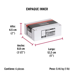 Hermex Bolsa con 2 bisagras rectangulares 2-1/2