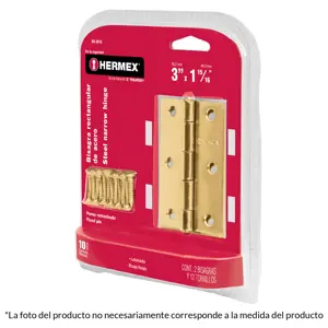 Hermex Bolsa con 2 bisagras rectangulares 2-1/2