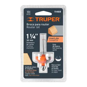 11468 / BROU-CH1-1/4X Broca para router, chaflán, 1-1/4