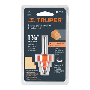 10673 / BROU-E1-1/8X Broca para router, escalonada, 1-1/8