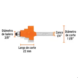 Broca para router, escalonada, 1-1/8