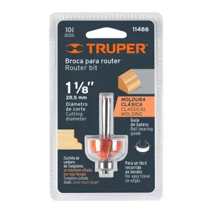 11486 / BROU-M1-1/8X Broca para router, moldura clásica, 1-1/8