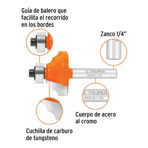 Broca para router, moldura clásica, 1-1/8