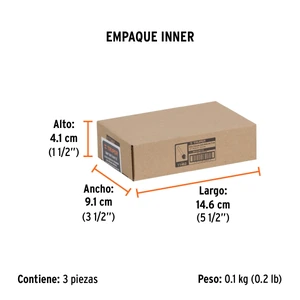 Broca para router, media caña, 1/2