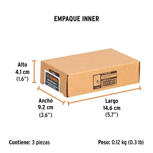 Broca para router, media caña, 1/2