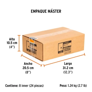 Broca para router, media caña, 1/2