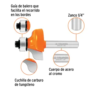 Broca para router, pecho paloma, 1-1/8