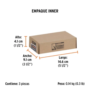 Broca para router, recta 2 filos, 1/2