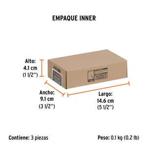 Broca para router, recta 2 filos, 1/4