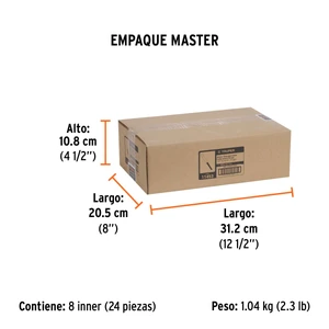 Broca para router, recta 2 filos, 1/4