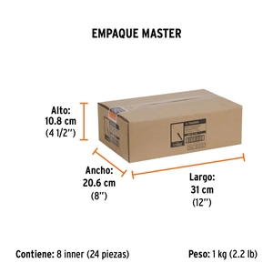 Broca para router, recta 2 filos, 1/4