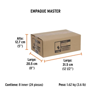 Broca para router, recta 2 filos, 3/4