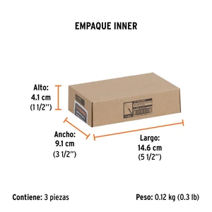 Broca para router, recta 2 filos, 3/8