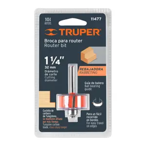 11477 / BROU-RB1-1/4X Broca para router, rebajado, 1-1/4