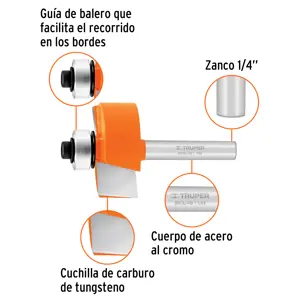 Broca para router, rebajado, 1-1/4