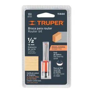 11444 / BROU-RB1/2X Broca para router, corte recto, 1/2