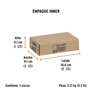 Broca para router, corte recto, 1/2