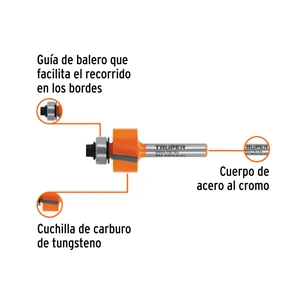 Broca para router, rebajado, 7/8