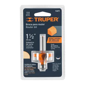 Broca para router, redondeado, 1-1/2