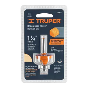 Broca para router, redondeado, 1-1/4