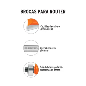 11469 / BROU-RD1X Broca para router, redondeado, 1